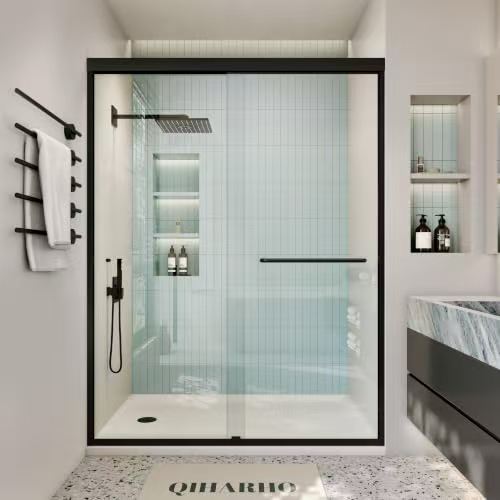 Sliding Shower Door · Bold Contrast